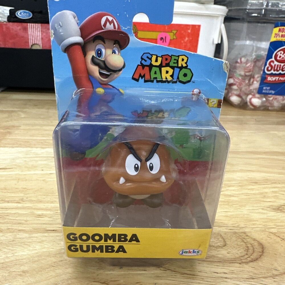 Super Mario ⭐ Goomba ⭐ Jakks Pacific 2.5" Inch Figure - World of Nintendo ~NEW
